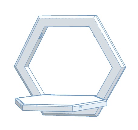 Hex Folding Wall Shelf preview